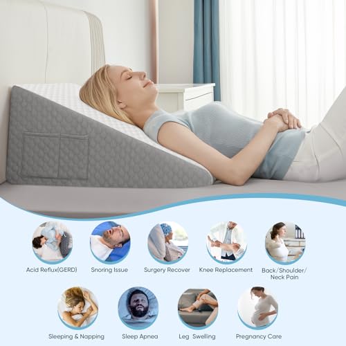 Forias 12 Inch Bed Wedge Pillow