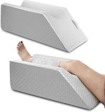 Forias Single Leg Elevation Pillow for After Surgery Memory Foam Leg Pillow for Sleeping with Dual Handles Non-Slip Leg Knee Support and Elevation Pillow for Ankle Injury Foot Rest Leg Swelling
