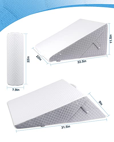 Forias Folding 9 &12 Inch Wedge Pillow with Head Pillow