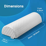 Forias Half Moon Bolster Pillow for Legs Knees Lower Back Neck Pain Relief, Pure Memory Foam Semi Roll Pillow for Head Bed Sleeping Ankle Lumbar Support Leg Elevation Foot Comfort