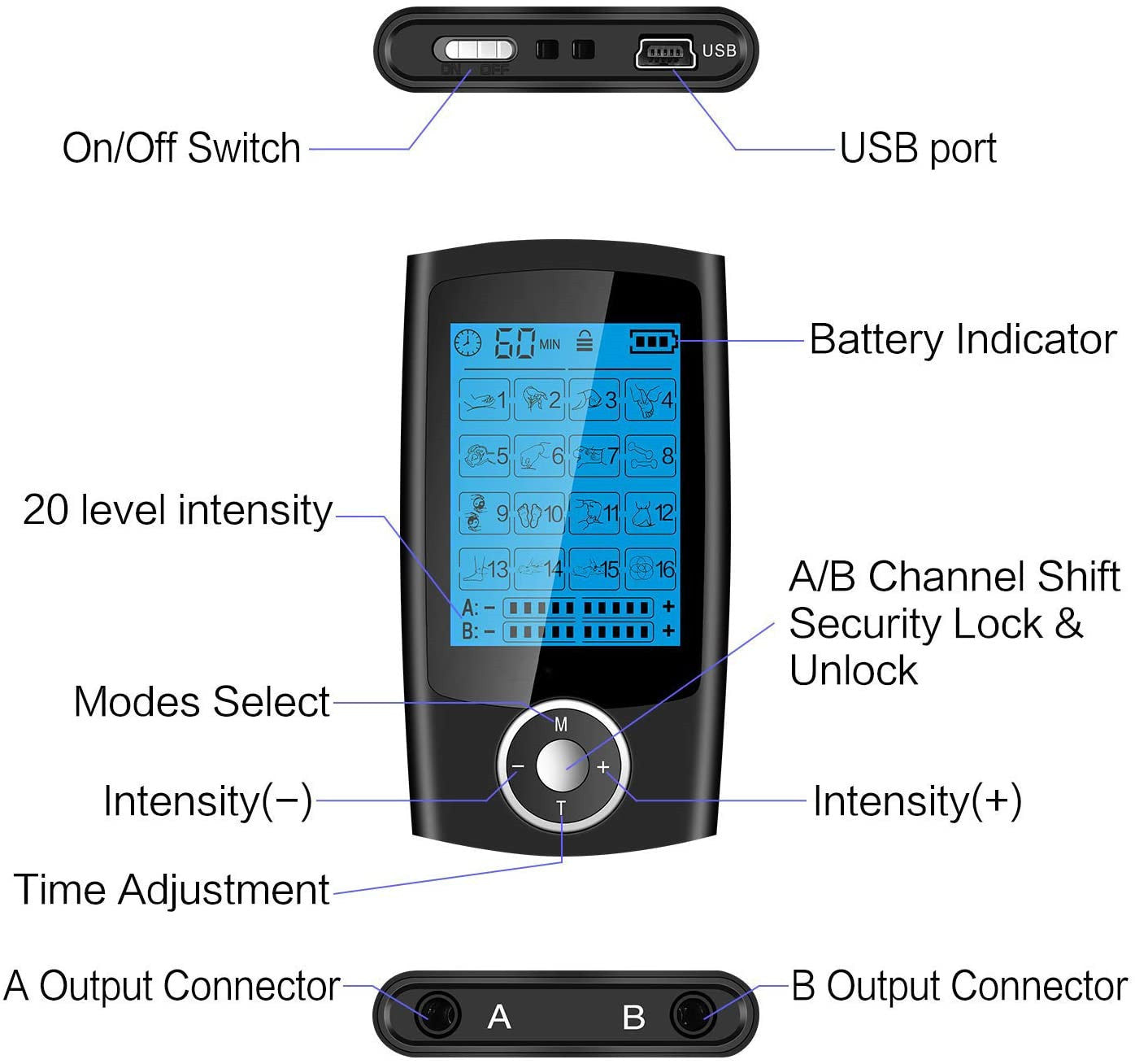 TENS UNIT 16 Modes